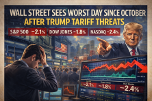 Wall Street sees worst day since October after Trump tariff threats thumbnail
